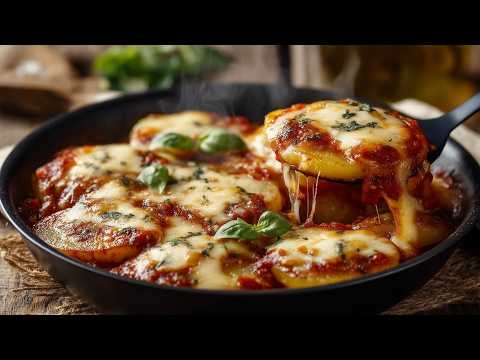 NO OVEN Needed! Cheesy Pizzaiola Style Potatoes: Easy & Cheap Recipe!