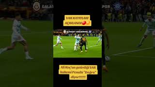 Ali Koçun Getirdiği Var Hakemi Penaltı Doğrudiyor.