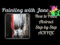 How to Paint Abstract Step by Step Acrylic Painting on Canvas for Beginners