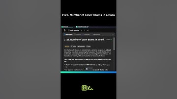 Leetcode 2125. Number of Laser Beams in a Bank #shorts  #python #coding #leetcodechallenge
