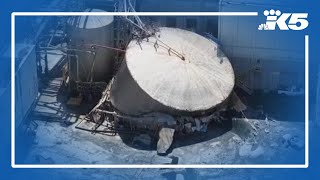 Crews expand recovery efforts at Longview tank implosion site as environmental monitoring continues