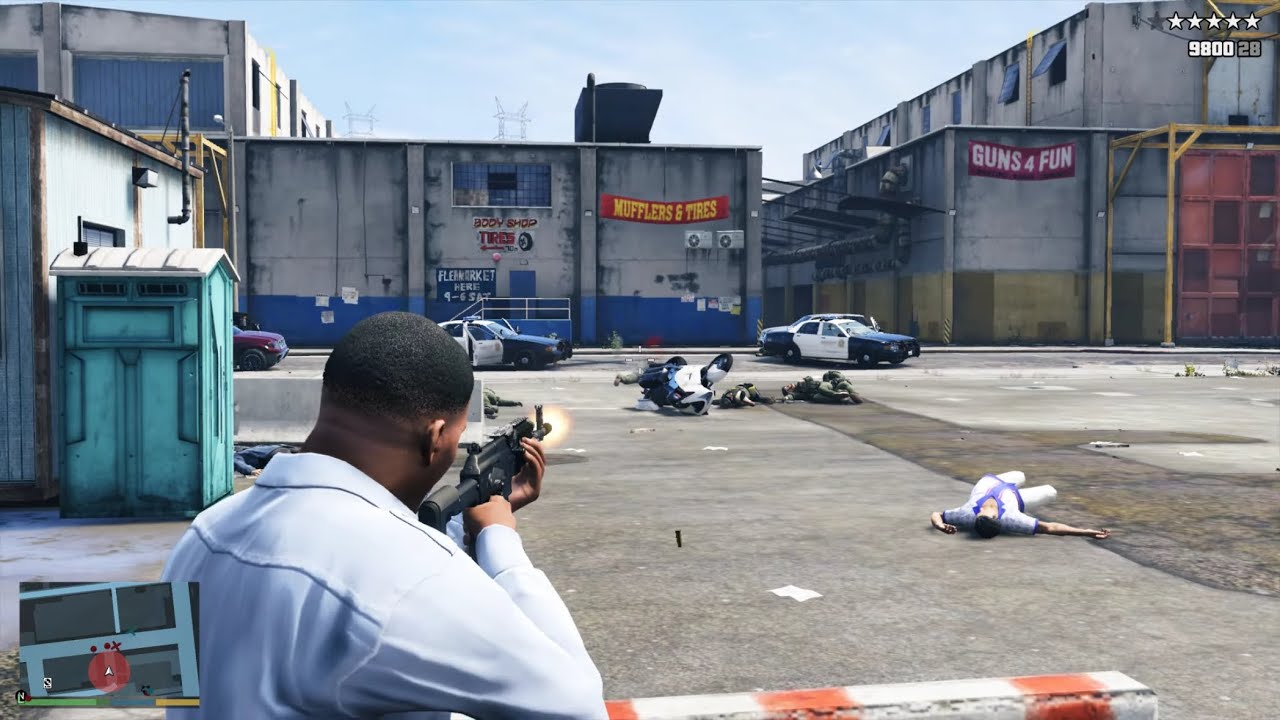 GTA 5 - FIB Ambush at Grove Street Deal + Ten Star Escape