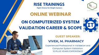 Famous Webinar on Computerized System Validation Profile
