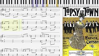 Topsys In Town by Warner Crosby (1899, Cake Walk piano)