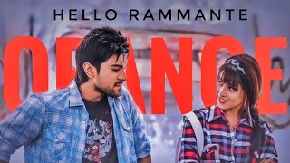 Hello Rammante Song💗🎶 | Orange | Ramcharan | Genelia | Harris Jayaraj | Vijay Prakash |#telugusongs