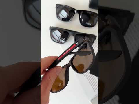 Брендові чоловічі сонцезахисні окуляри POLARIZED у стильній оправі, Чорні/Коричневі, видео 1