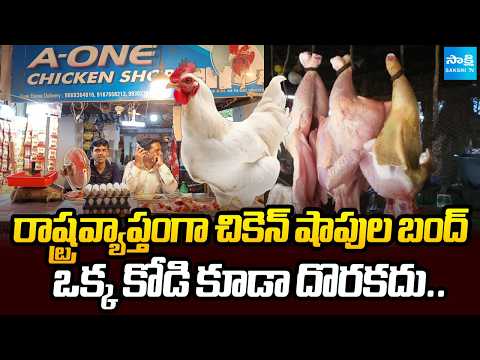 చికెన్ షాపులు క్లోజ్: Huge Shortage Of Chicken In Hyderabad | Telangana Chicken Shops Close - SAKSHITV