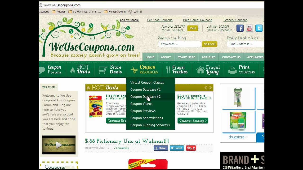 How to find coupons using a coupon database YouTube