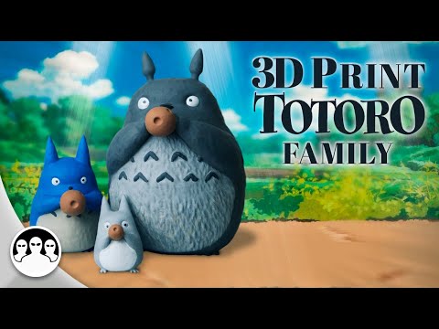 Totoro Family: 3D Printing Time Lapse & Painting