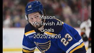 New St. Louis Blue Mason McTavish All Goals from NHL 2025/2026 Season