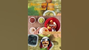 Bacon and Kimchi Deviled Eggs