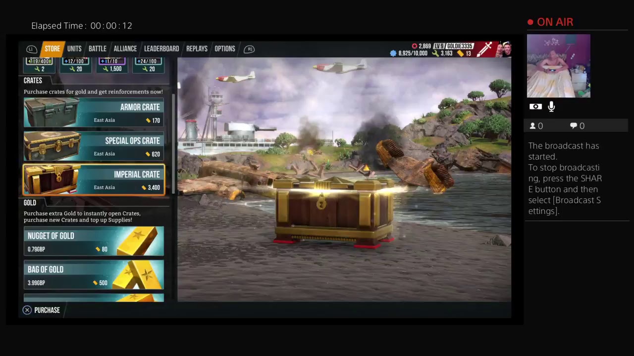 Goldie3335's battle island commanders opening an imperial crate