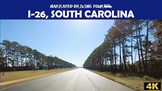 🌄Interstate 26, South Carolina 🚘🇺🇸 4K Drive