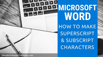 How to Make Superscript & Subscript Characters in Word