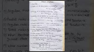 Atomic structure Formulas 🔥