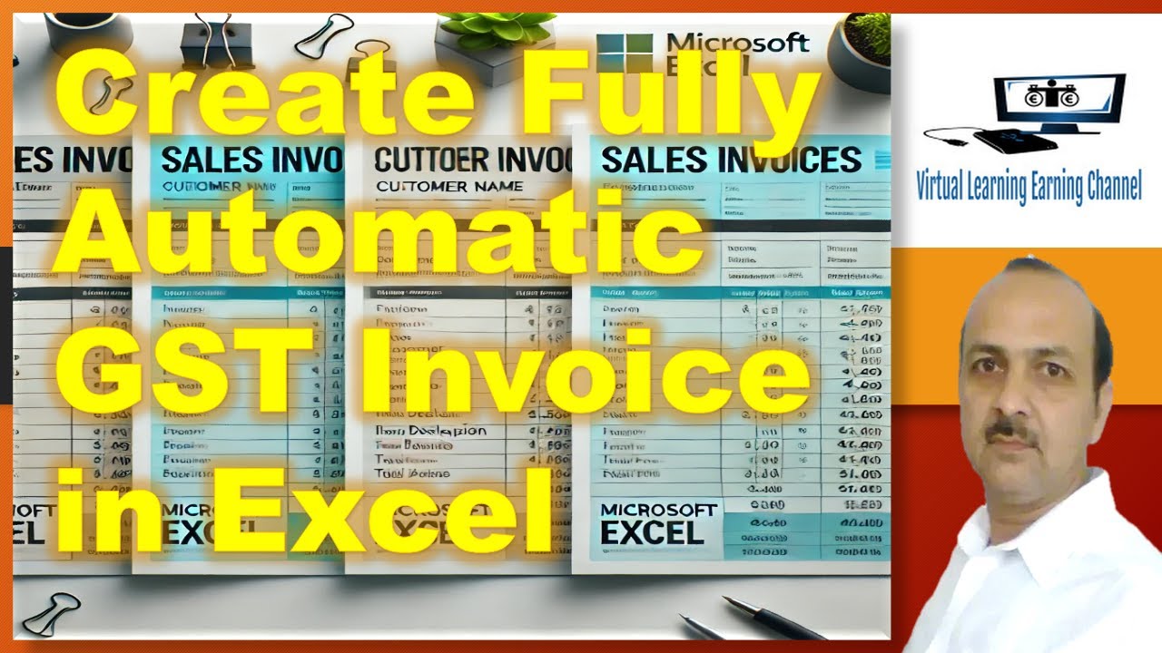 How To Create Fully Automatic GST invoice in excel Hindi || Auto Save ...