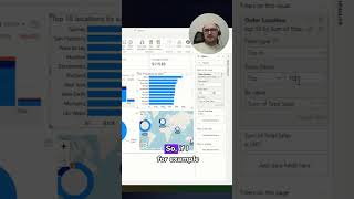 Tutorial Power BI filter creation for the top 10 locations #powerbicharts #powerbiflow