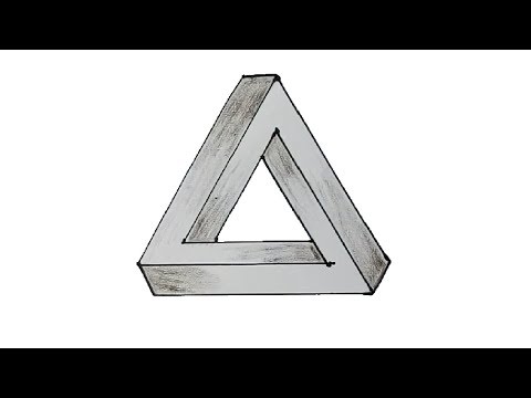 Optical Illusion Triangle 3D drawing - How to Draw an Optical Illusion Triangle