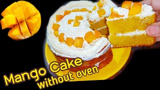 Mango Cake recipe | Easy mango cake without oven | D Recipe YouTube channel