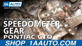 How To Replace Speedometer Gear 64-74 Pontiac GTO