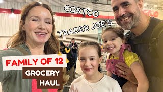 FAMILY OF 12 - GROCERY HAUL 🍅🥑 NYC 🗽 COSTCO - TRADER JOE'S - LOCAL MARKET