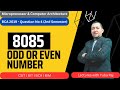 How to find odd or even number in 8085 (Microprocessor and Computer Architecture)