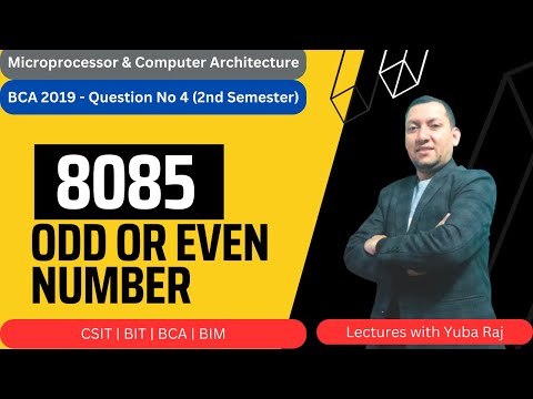 How to find odd or even number in 8085 (Microprocessor and Computer Architecture)