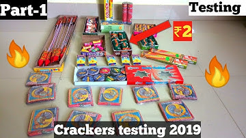 Diwali crackers testing 2019 | Testing diwali stash 2019 | Testing different types of crackers