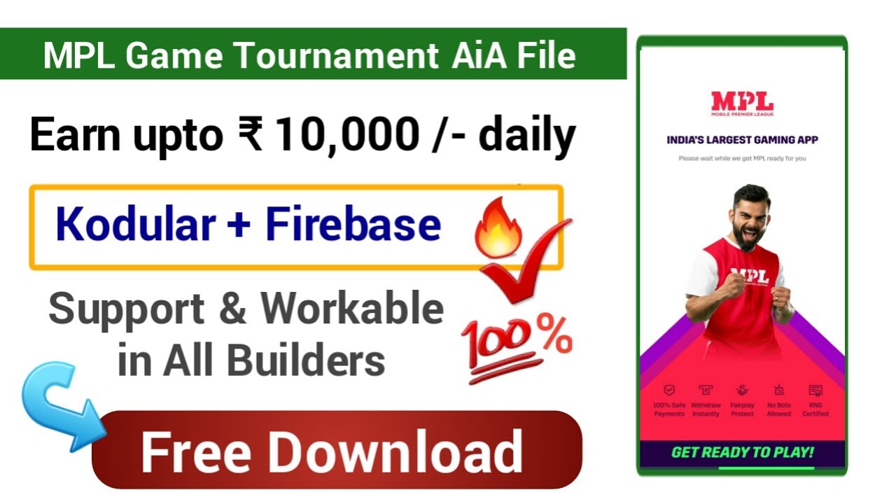 Professional MPL Game AiA File free download | Kodular + Firebase setup ...