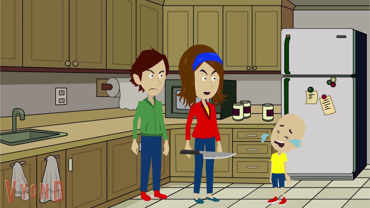 Caillou Burns His Dad's Weapons/Grounded/Punishment Day