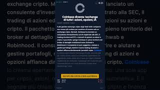 L''exchange di tutto' che Coinbase vuole diventare #shorts