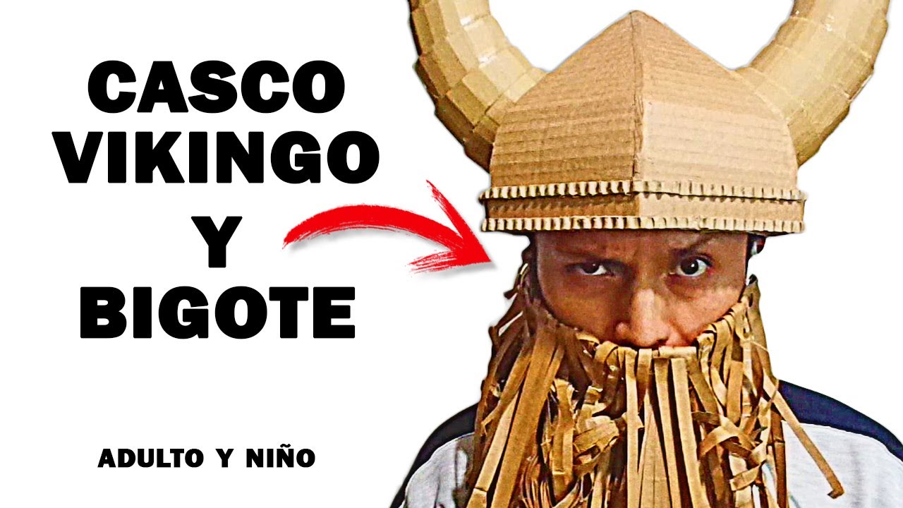 🛡️DIY - Como hacer casco Vikingo con carton - (VIKING HELMET FROM  CARDBOARD) 