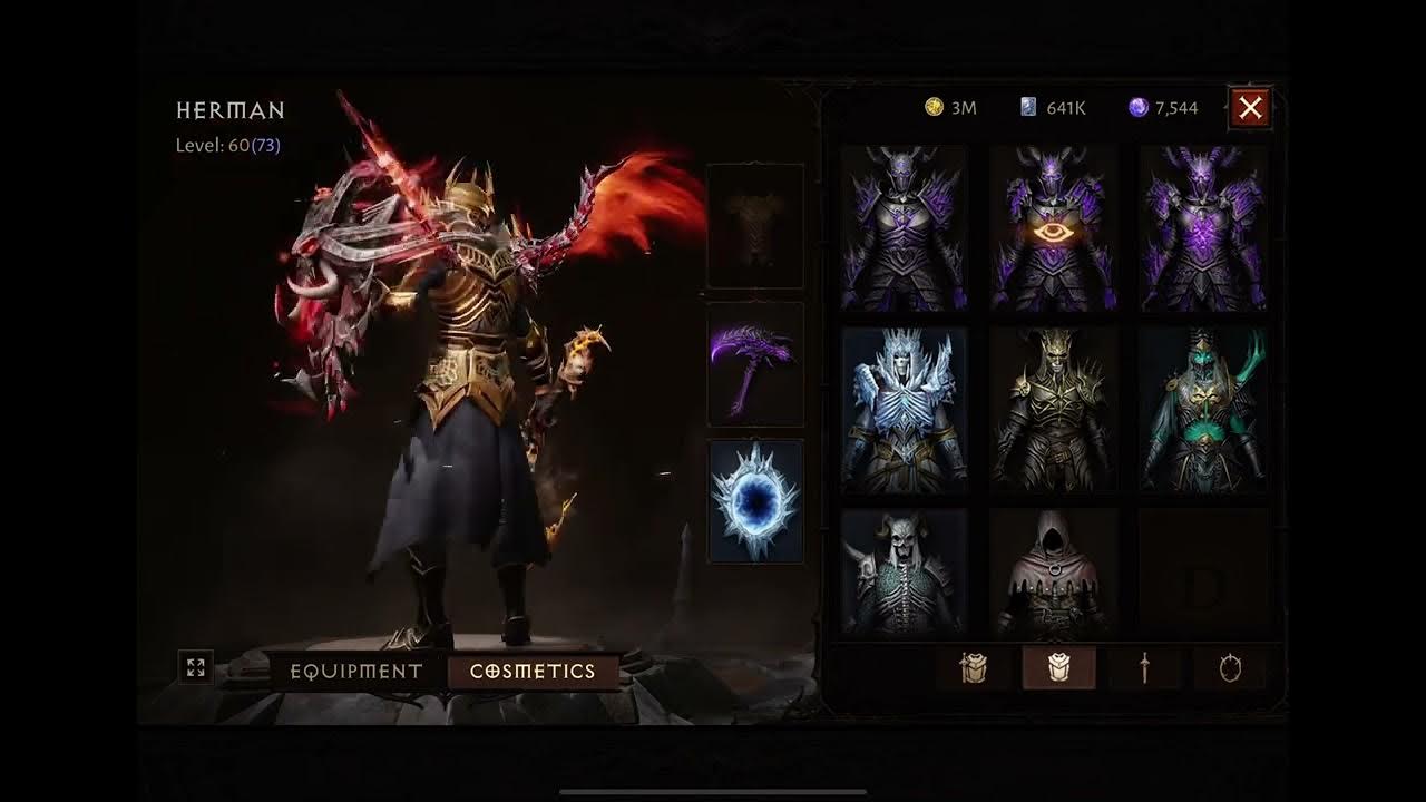 Diablo Immortal Necromancer Resonance Armor Cosmetic Showcase YouTube