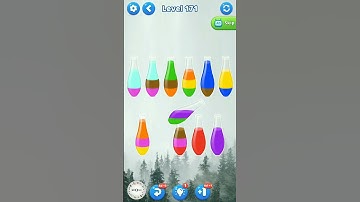 Water Sort Puzzle Game Level 171 #watersortpuzzle #watersortgame #mobilegame #colorpuzzle #games