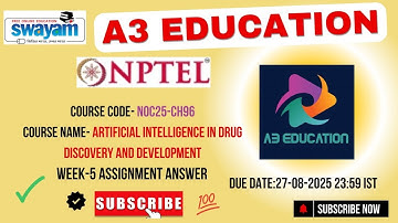 NPTEL Artificial Intelligence in Drug Discovery & Development Week 5 Assignment Answers | noc25-ch96