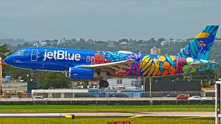 Stunning 4K Aviation: The Beautiful "Blue Encanto" Jet & Unique Global X Takeoff!