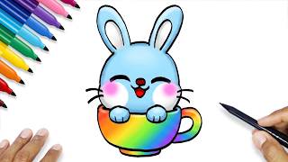 bunny drawing simple