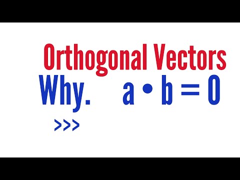 Orthogonal Vectors : Cirterion for Orthogonal สองเวกเตอร์ตั้งฉากกัน จะได้ ศูนย์