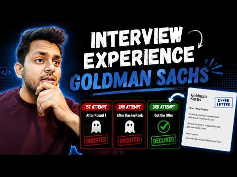 I Rejected Goldman Sachs (Full Interview Experience)