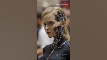 Hyper-Realistic Humanoid Robot: Exposed Internal Mechanics, AI, and Future Tech