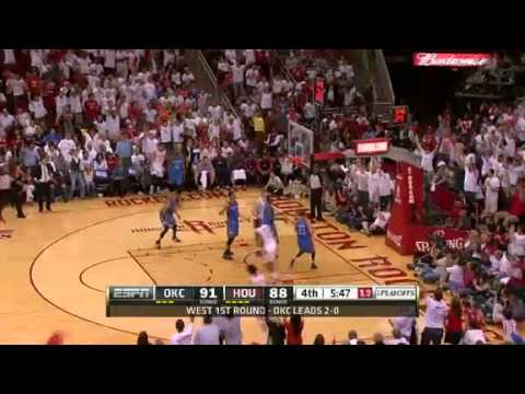 NBA Playoffs 2013 NBA Oklahoma City Thunder Vs Houston Rockets Highlights April 27 2013 Game 3 