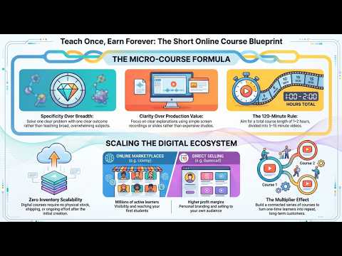 Thumbnail for Short Online Course Business 2026 | Teach Once Earn Forever  #passiveincome #onlinecourses #startup