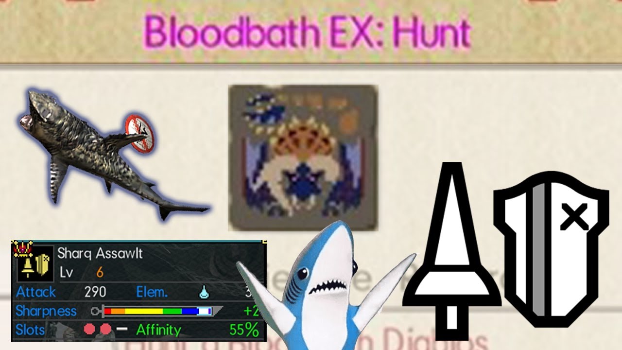 bloodbath EX vs a shark | Adept Lance | MHGU/MHXX