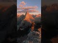 Capturing golden hour on top of a mountain