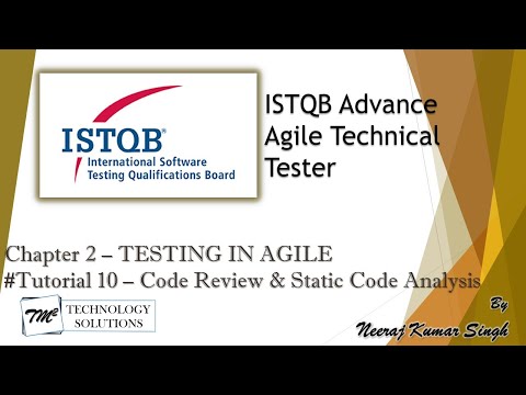 ISTQB Agile Technical Tester | 2.3.2 Code Reviews and Static Code Analysis | ISTQB Tutorials