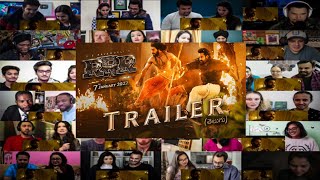 RRR Trailer 🔥Mega Reaction Mashup | NTR, Ram Charan, Ajay Devgn, Alia Bhatt | #DheerajReaction |
