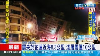 夜難眠 23:50花蓮6.0地震 驚！統帥飯店震到傾斜 ｜【LIVE大現場】20180206｜三立新聞台