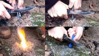 Firesteel vs Magnesium Bar vs Lighter