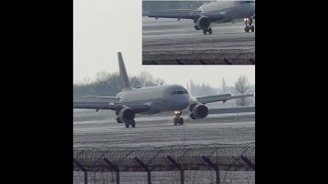 Airbus A320 engine reverse on landing #shorts