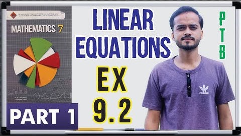 LINEAR EQUATIONS CLASS 7 Maths EX 9.2 Part 1 WORD PROBLEMS PUNJAB TEXT BOARD CHAPTER 9 || HIGHBROWS